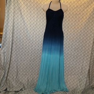 Blue Ombré Maxi Dress
